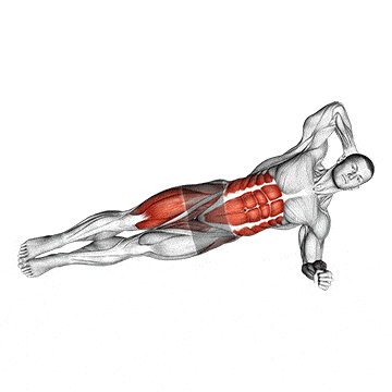 Ellenbogen zum Knie Side Plank
