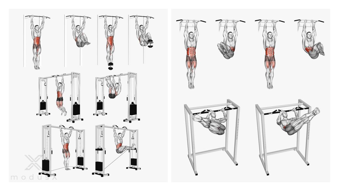 Beinheben hängend / Hanging Leg Raises Varianten