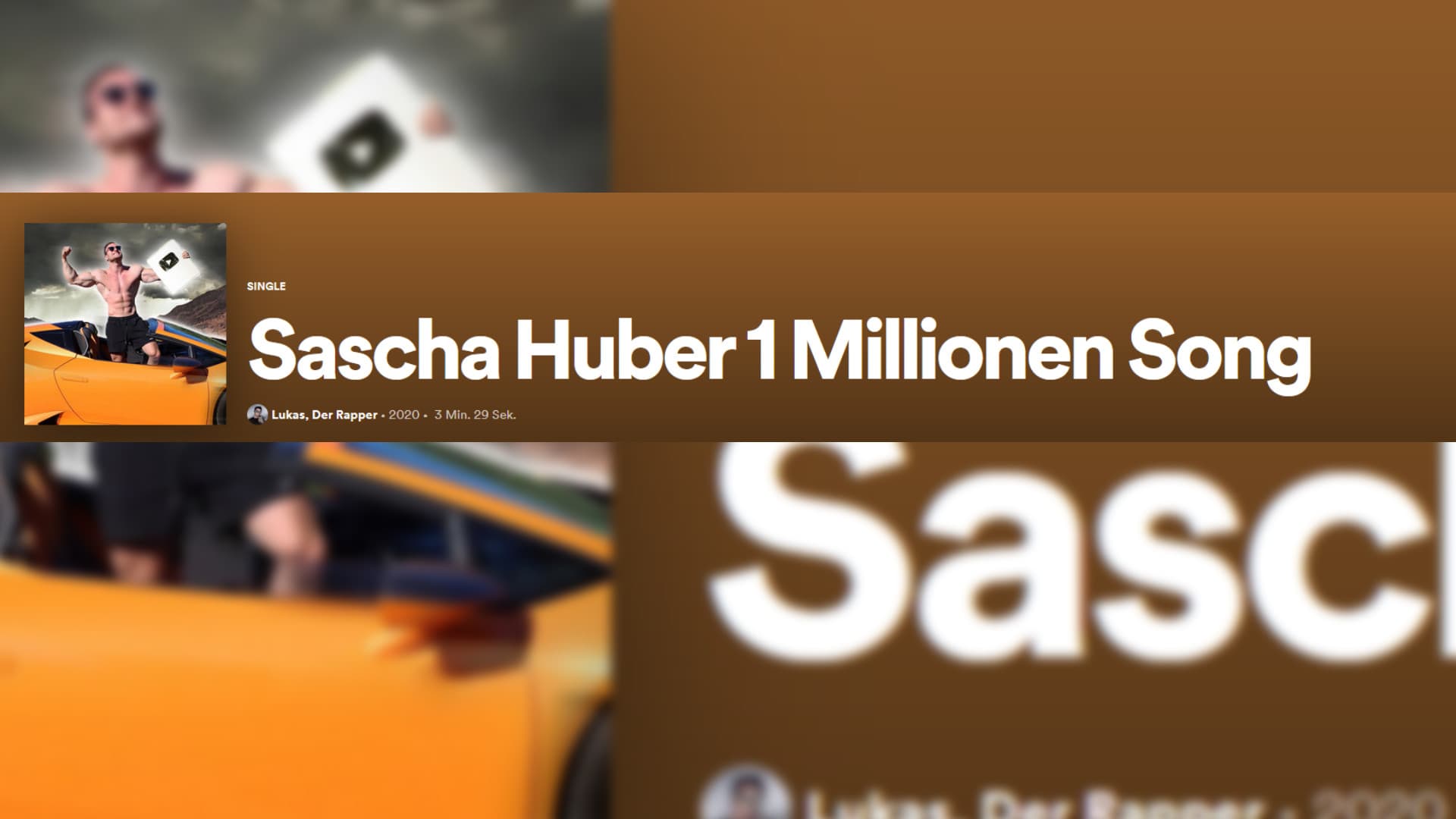 Bild zum Thema “Sascha Huber 1 Millionen Song” von Lukas, Der Rapper
